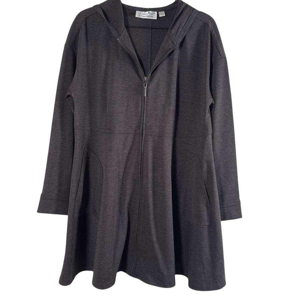 Gray Hoodie Tunic Jacket S Linea by Louis Dell Olio